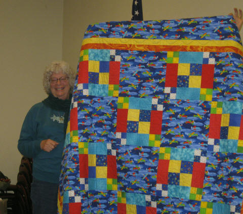 Carolyn Meigs, Airplane quilt for grandson.